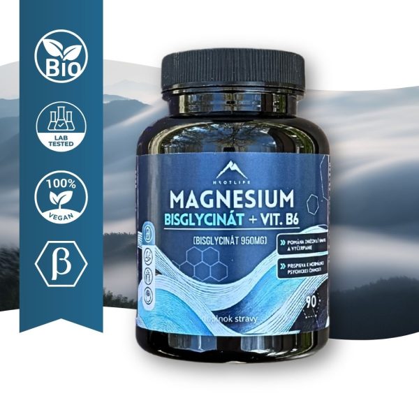 Magnézium bisglycinát + vitamín B6 Hrotlife 90 kapsúl